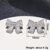 Xiaomi Huitan Delicate Bow Shaped Women Stud Earrings Full Shiny CZ Daily Aesthetic Accessories Anniversary Party Elegant Jewelry Gift