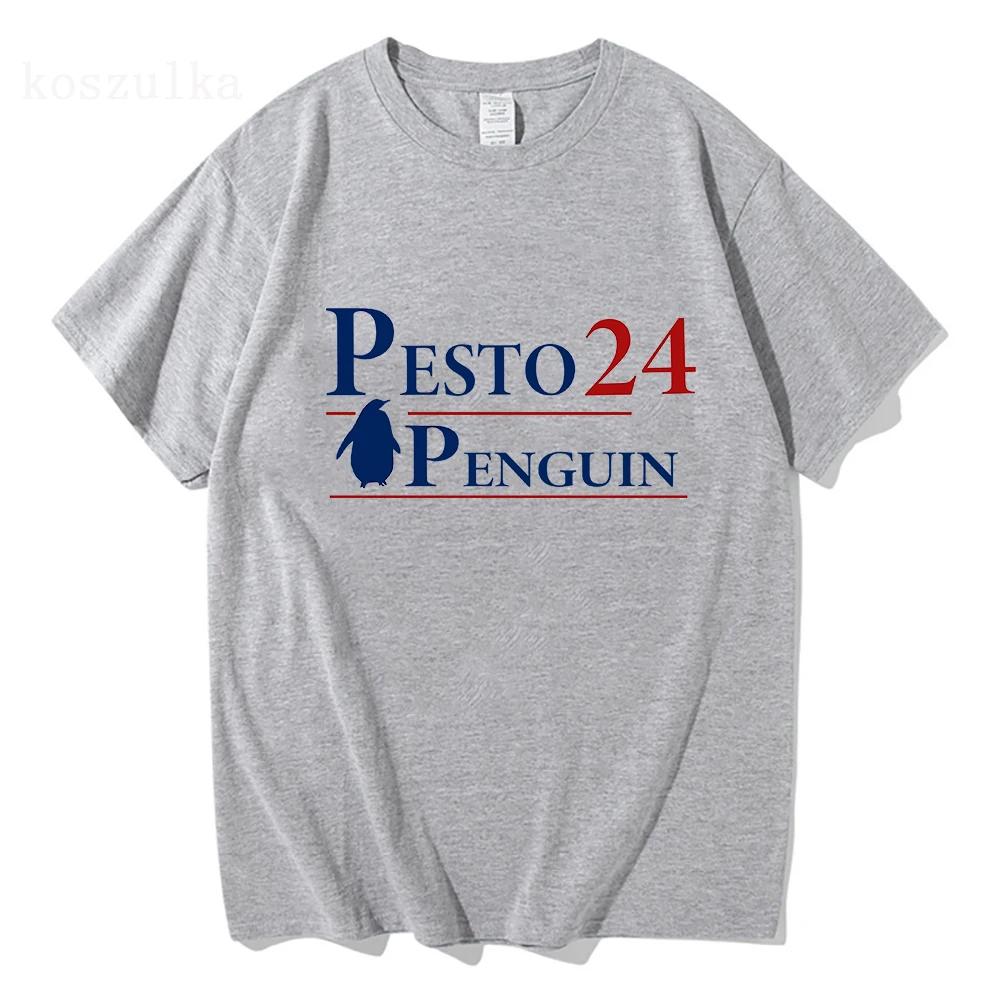 Funny Pesto Penguin T Shirts Graphic Cotton Streetwear Short Sleeve Birthday Gifts Mens Clothing Kawaii Unisex Summer T-shirts