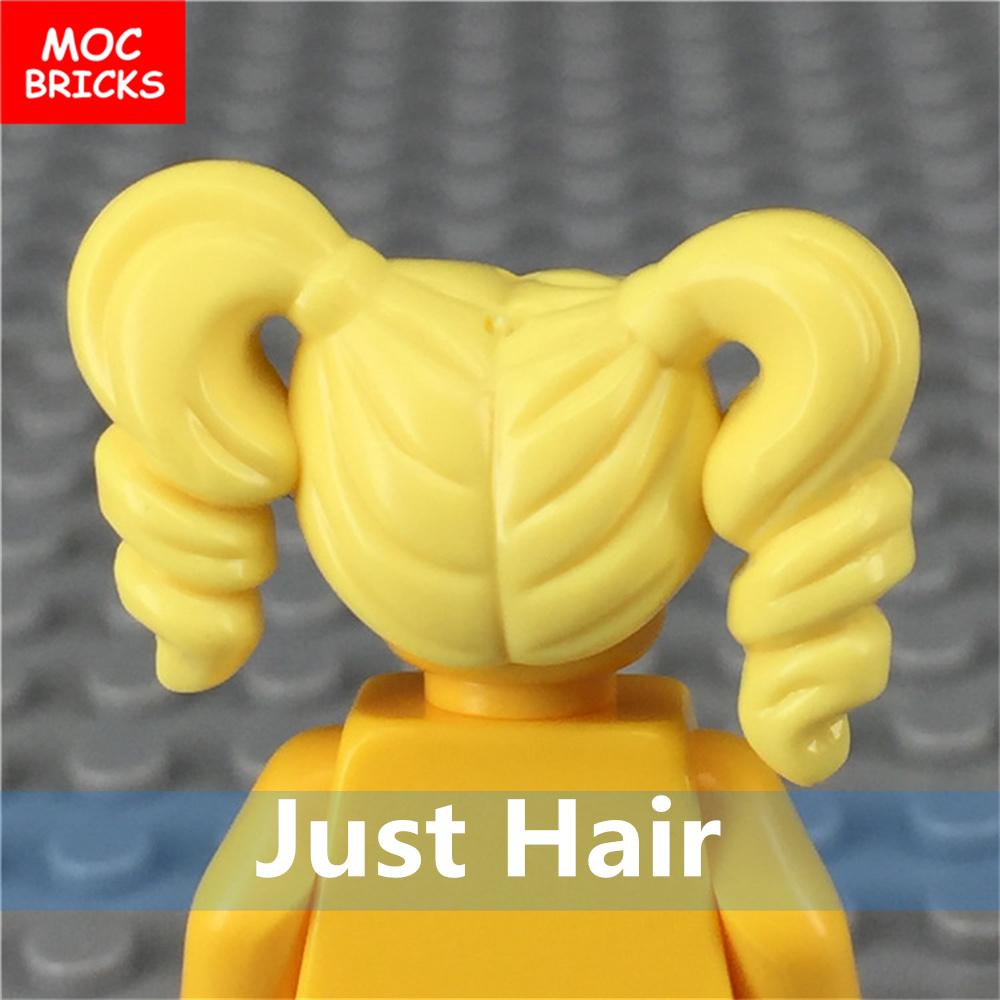Нетоксичные 5 шт./лот Детали Moc Кирпичики Женские Волосы Собранные Частицы Строительные Блоки Аксессуары Детские Игрушки Пластиковые Куклы