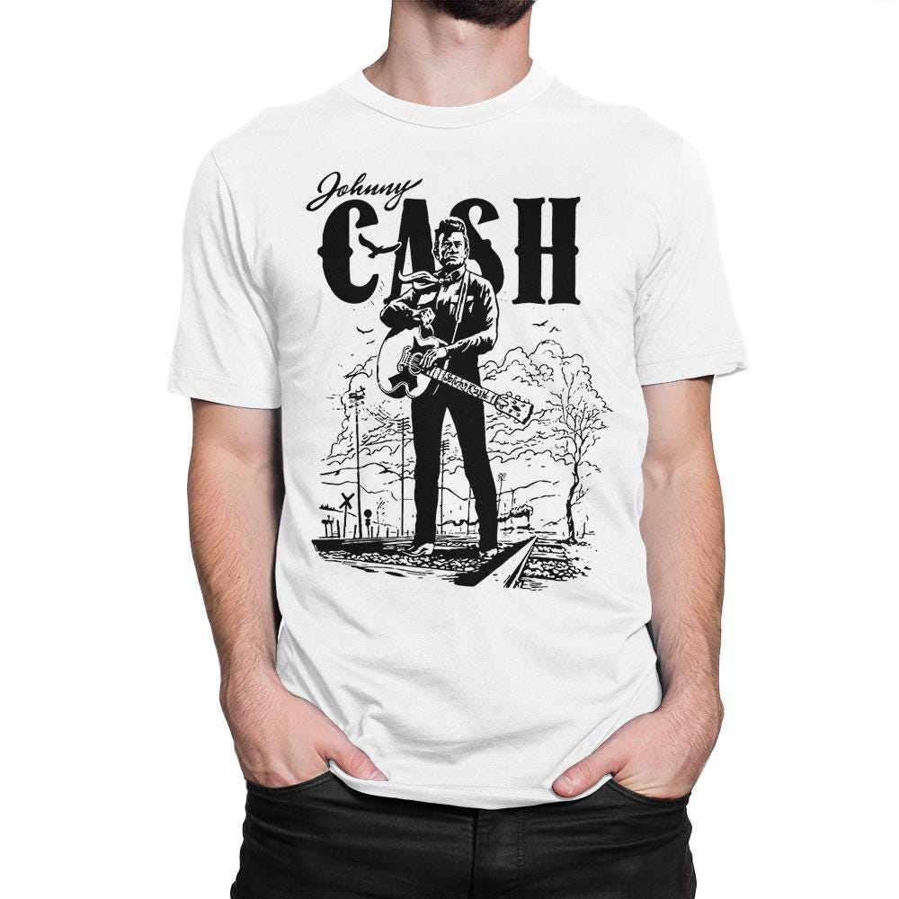 Johnny Cash Art T-Shirt, Men's and Women's Sizes