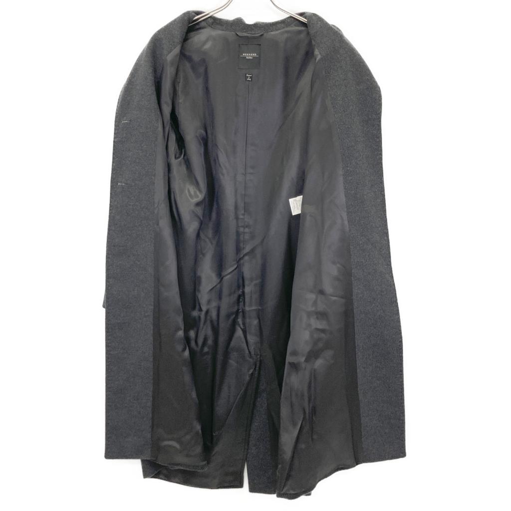 Max MaraWEEKEND 501602936 Пальто Честерфилд из 100% шерсти цвета древесного угля 42 серыйБ/у