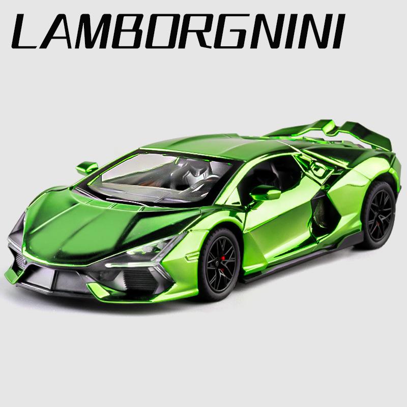 1:24 Lamborghini Revuelto Гальваническое покрытие Сплав Модель Автомобиля Игрушка Литье под Давлением Металлическое Литье Звук и Свет Автомобильные Игрушки Для Детей Транспортное Средство