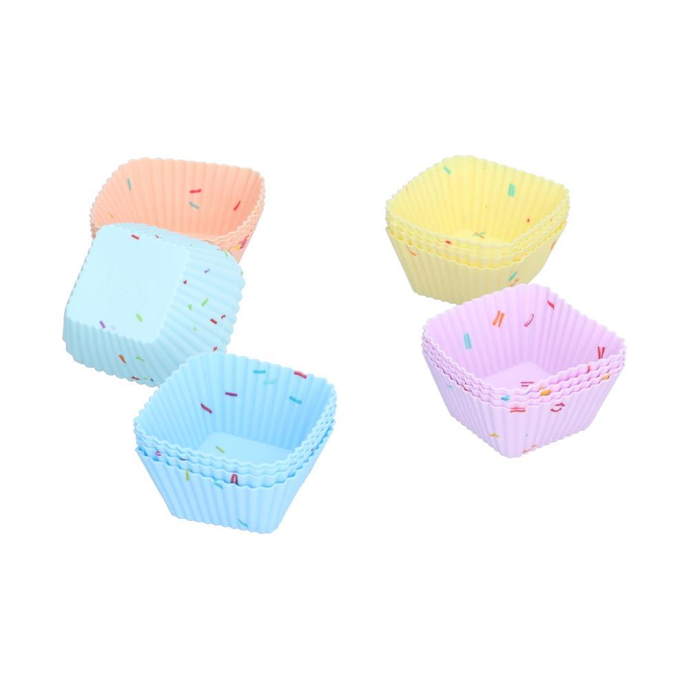 20pcs Non Stick Non-Stick Baking Molds Silicone Material Silicone Muffin Mold Home Baking