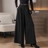 2025 Autumn/Winter High-Waisted Wide-Leg Swing Skirt Pants - Professional Floor-Length Trousers