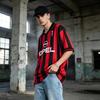 AC Milan Retro Football Jersey Men Women Short Sleeve Soccer Shirt Vintage Serie A Style Casual Hip Hop Wear