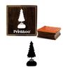 Printtoo Diary Card Печать Рождественская елка Дизайн Квадратный деревянный резиновый штамп-2 x 2