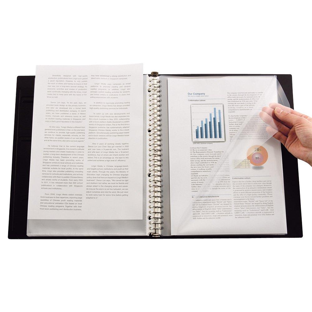 LIHIT LAB File Clear Book A4 Replaceable pocket Orange 30-hole 2-type N7520-4