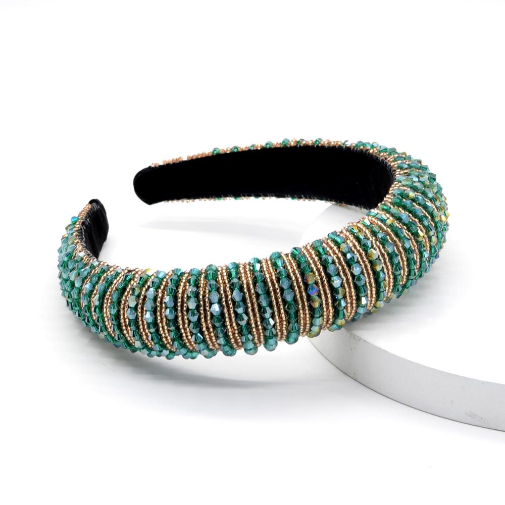 New Luxury Headbands for Women Custom Hairband High Quality Bling Rhinestone Hair Accessories 5 Colors