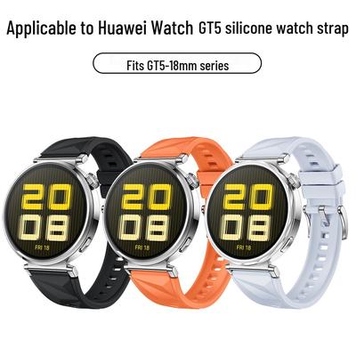 Однотонный силиконовый ремешок в оригинальном стиле 18 мм для Huawei Watch GT 5, женские 41 мм