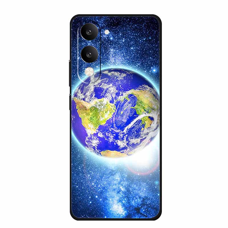 Для Vivo Y29T Y29s Чехол Y 29 T S Чехол Цветы Черный Силикон Мягкая Задняя Крышка Для Vivo Y19s GT 5G iQOO Z10 Lite Чехол для Телефона Funda