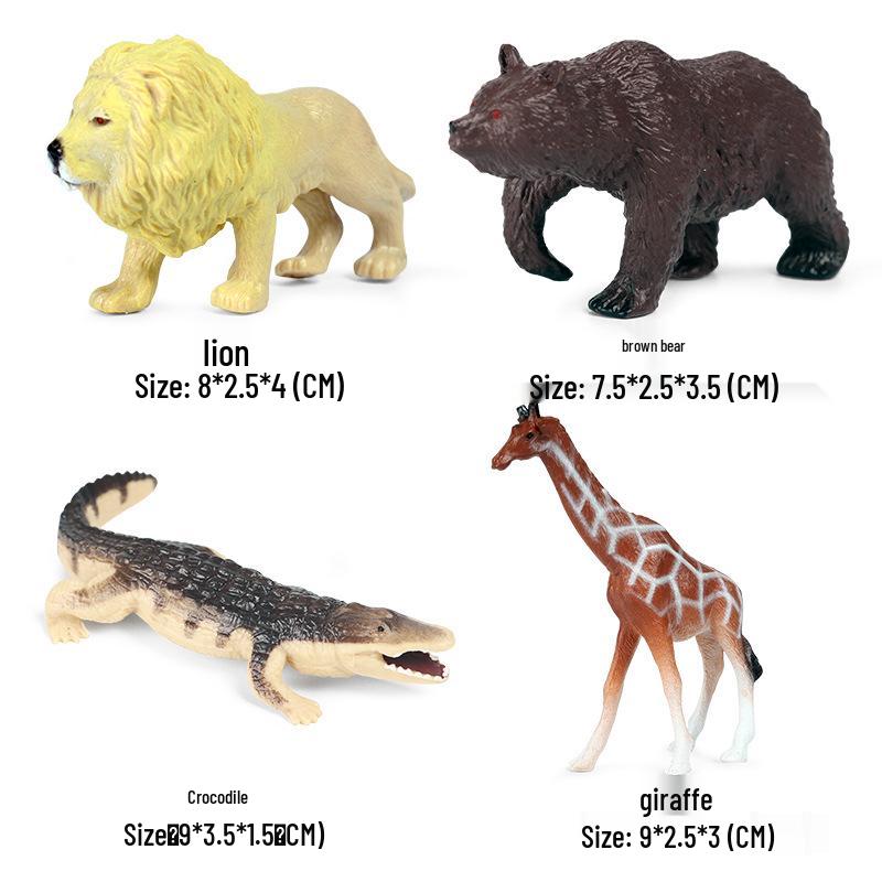 Kids' Wild Animal Model Toys: Leopard, Cheetah, Jaguar, Black Panther, Snow Leopard Figurines.