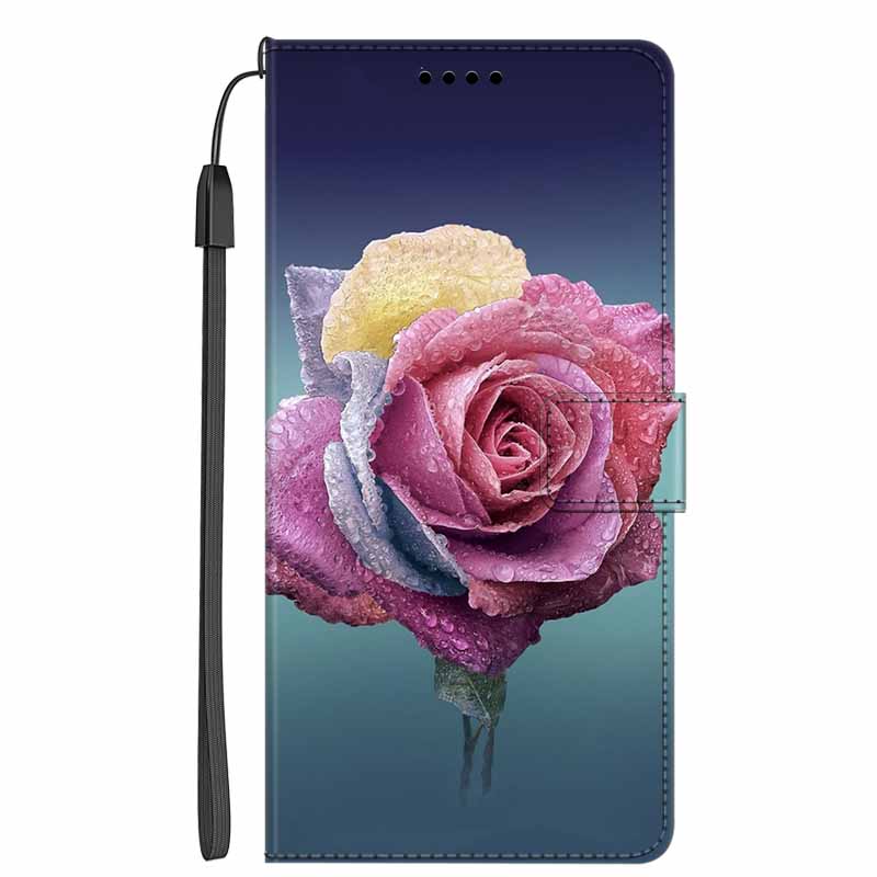 Защитный Роскошный Кожаный Чехол-Книжка на Магните Для Xiaomi Mi 11 Ultra с Рисунком Цветка Ударопрочный Чехол-Обложка Capa