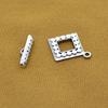 20 Sets Alloy Square OT Toggle Clasps Bar Jewelry Making Findings Connectors