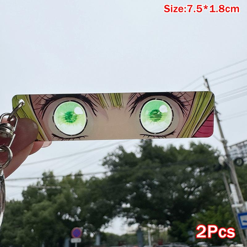 2/9 шт. Аниме Брелок для карточек Клинок рассекающий демонов Украшение Кавайная девушка Акриловые аксессуары для рюкзака Мультяшный сувенир Портативная игрушка Подарок