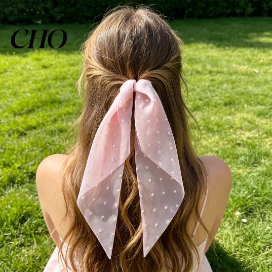 Comfortable Ponytail Holder Hair Tie High Elasticity Bow Ribbon Design Lightweight Yarn Rope Versatile Accessory