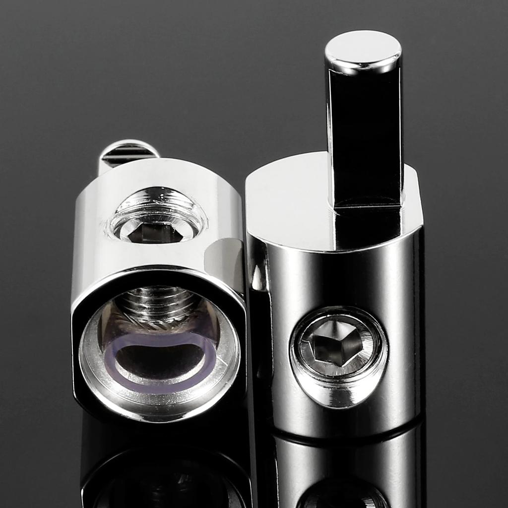 2 шт. редуктор входного сигнала усилителя металлический никелированный 6061 алюминиевый редуктор заземляющего провода питания 1/0 AWG до 4 AWG Премиум автомобильная стереосистема аудио