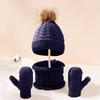 Winter Warm Children's Hat Scarf Gloves Set Childlike Thicken Windproof Kids Beanie Hat Cover Hood Scarf Baby Children