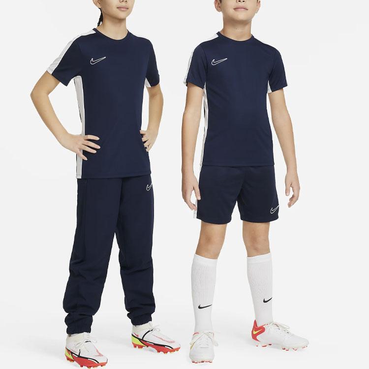 Nike Спортивная футболка с круглым вырезом и цветным блоком Dri-FIT Academy 23, детские топы, темно-синего цвета DX5482-451