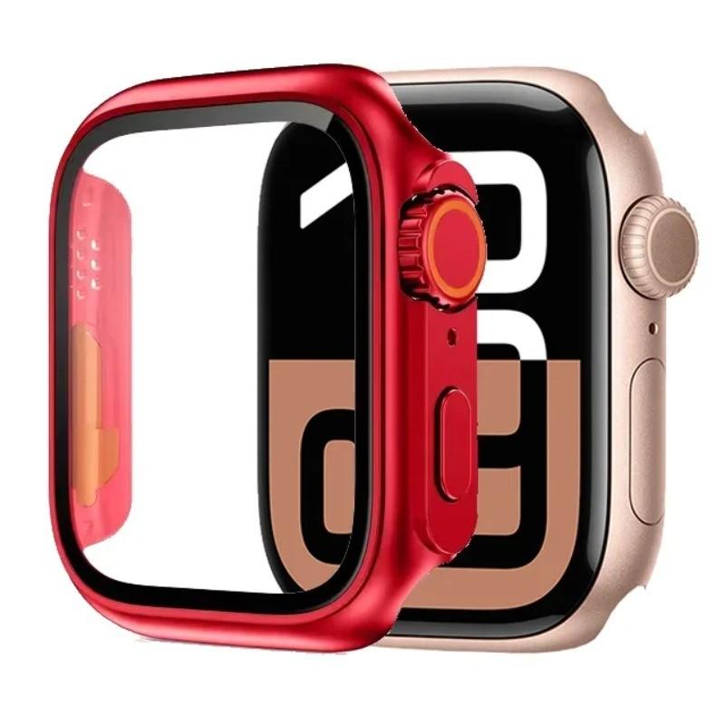 Glass+ Shell for Apple Watch 11 10 46/42mm 9 8 7 45/41mm Screen Protector Change To Ultra IWatch 6 5 4 SE 44/40mm Bumper Cover