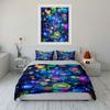 Colorful Jellyfish Ocean Decor Bedding Set with 1 Duvet Cover 2 Pillowcases Single Double King Queen, Gift