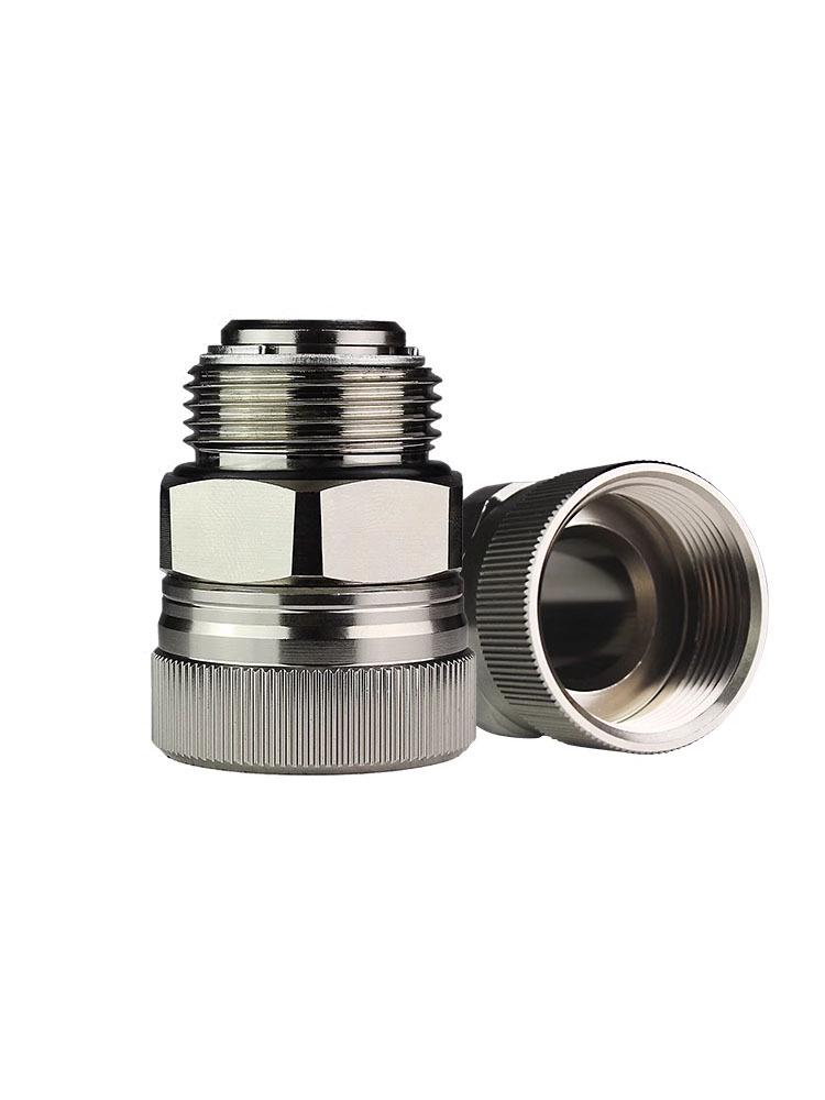 360° Rotating Stainless Steel & Aluminum Fuel Nozzle Swivel Joint, Fits 1/2", 3/4", 1" Oil Pipes