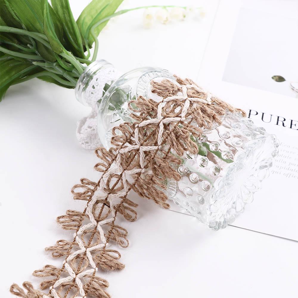 Pattern Woven Gift Wrapping Gift Box Decor Home Ornament DIY Scrapbook Hemp Rope Burlap Roll Jute Ribbon Wedding Party Supplies