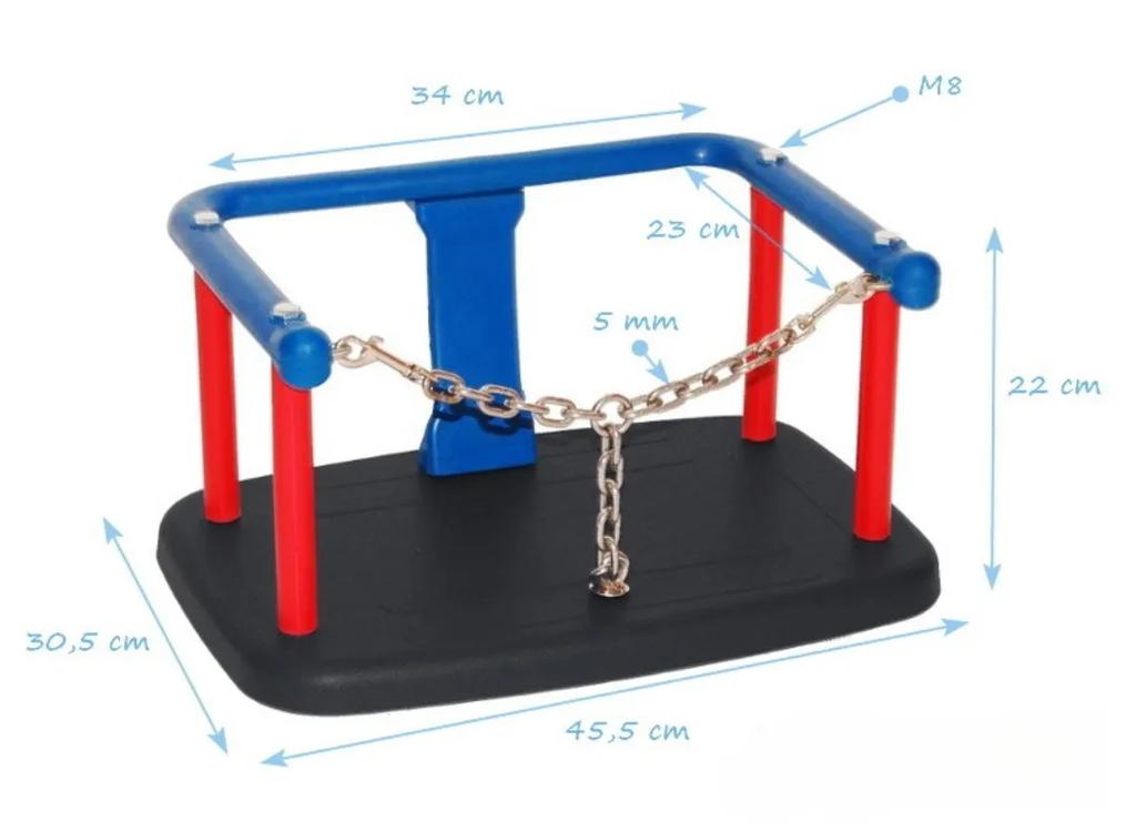 Bucket swing with chain, seat for children + chain, stainless steel, 2