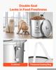 VEVOR Stainless Steel Dog Food Storage Container 8 kg 20 L Dispenser Bin, for Living Room Kitchen, Airtight Lid & Dual Handles