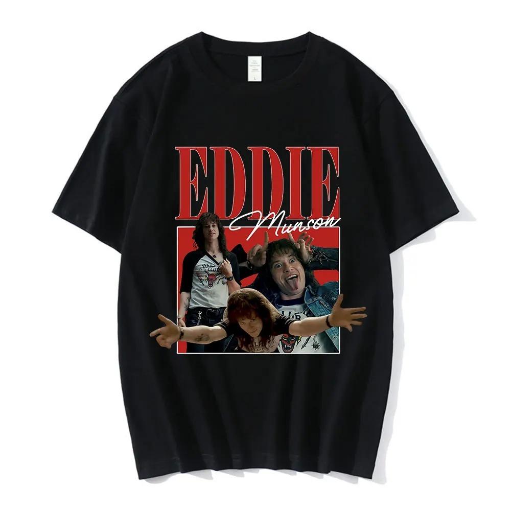 Eddie Munson T-shirts Harajuku Graphics Print T-shirt Short Sleeve Streetwear Unisex Casual T Shirt Urban Style Printed T-Shirt