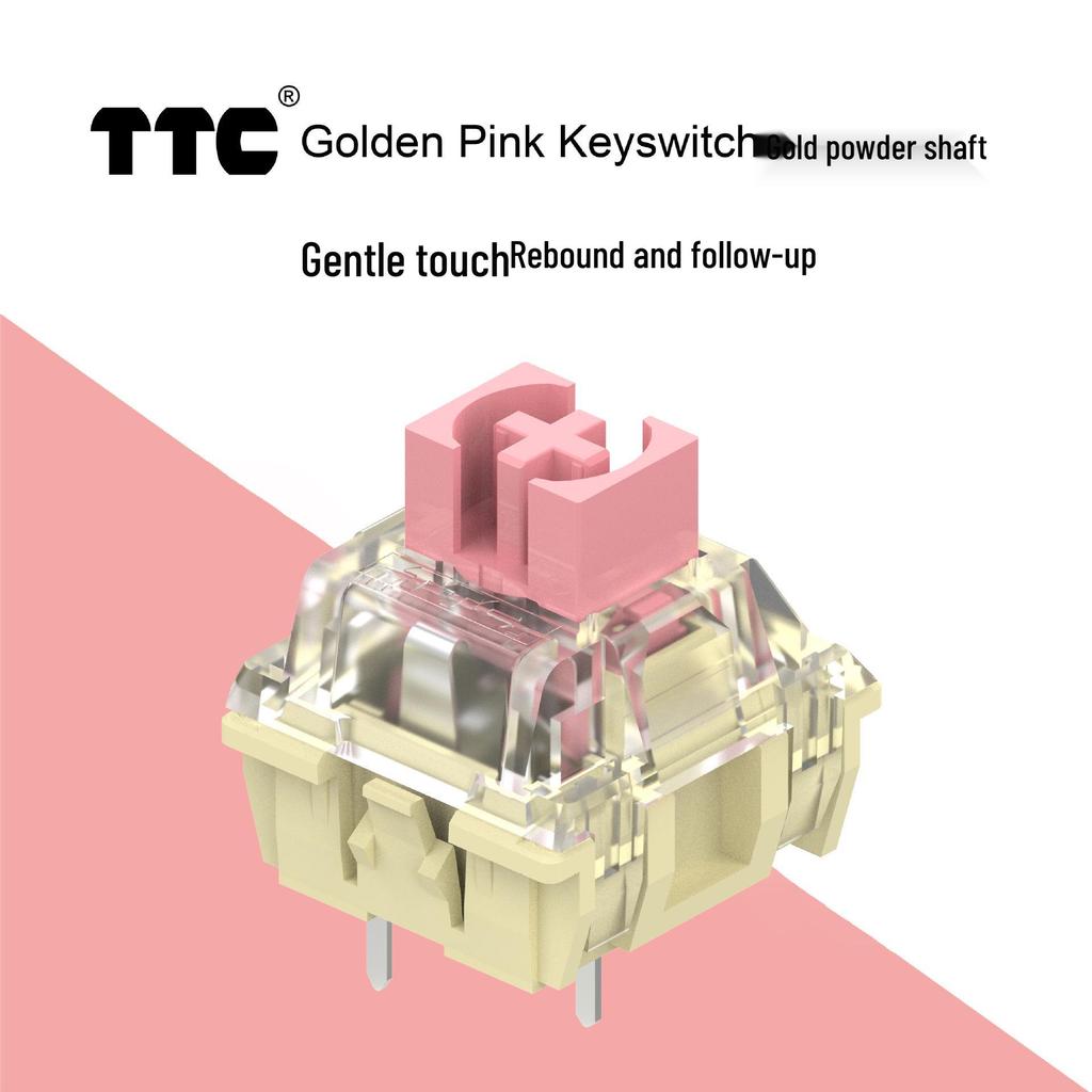 TTC Gold Pink, Kailh BOX White V2, KTT Wine Red, Gateron G Yellow Mechanical Keyboard Switches
