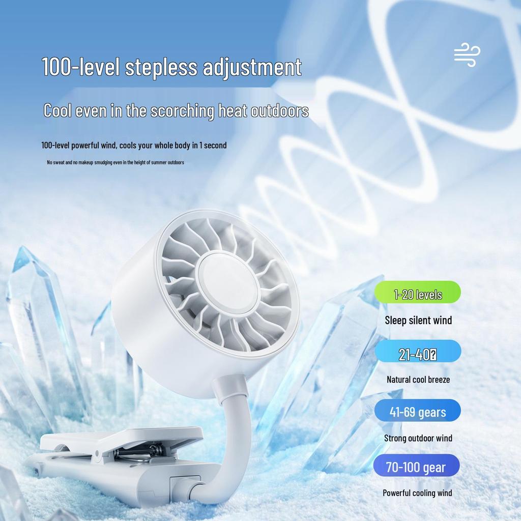Weilexing 360° Portable Clip-On Fan with Digital Display