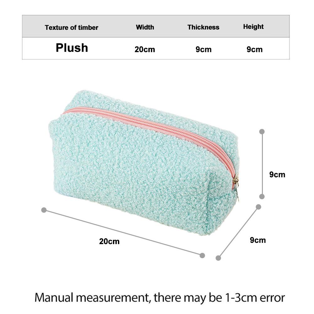 Модная плюшевая косметичка, портативный женский органайзер для косметики, сумка-клатч для хранения, легкая дорожная косметичка