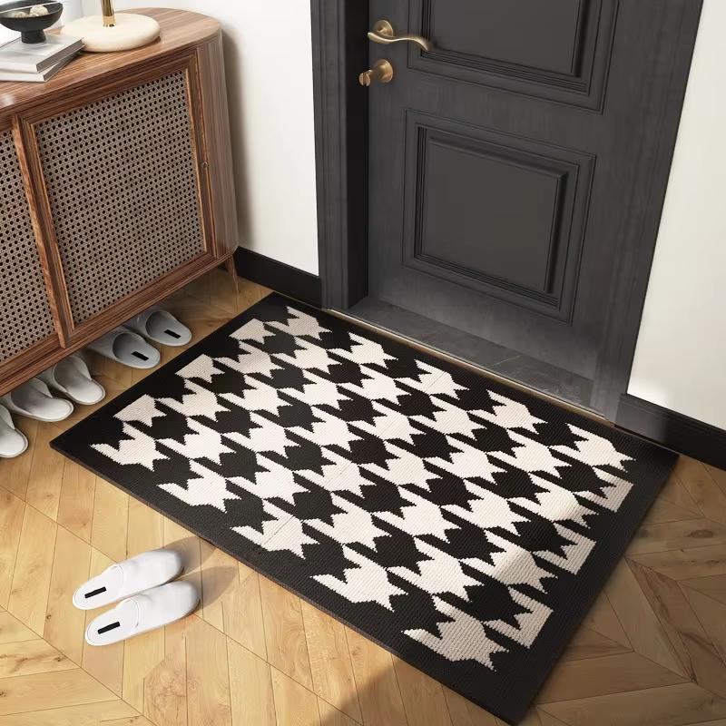 Classic Plaid Carpet Dust-Proof Carpet Machine Washable Entrance Door Rug For Bedroom Corridor Carpet Non-Slip Mat Home