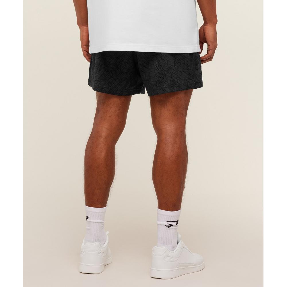 Gymshark Lifting Mesh 5  Shorts Black Onyx Grey A4b7v Bdqc