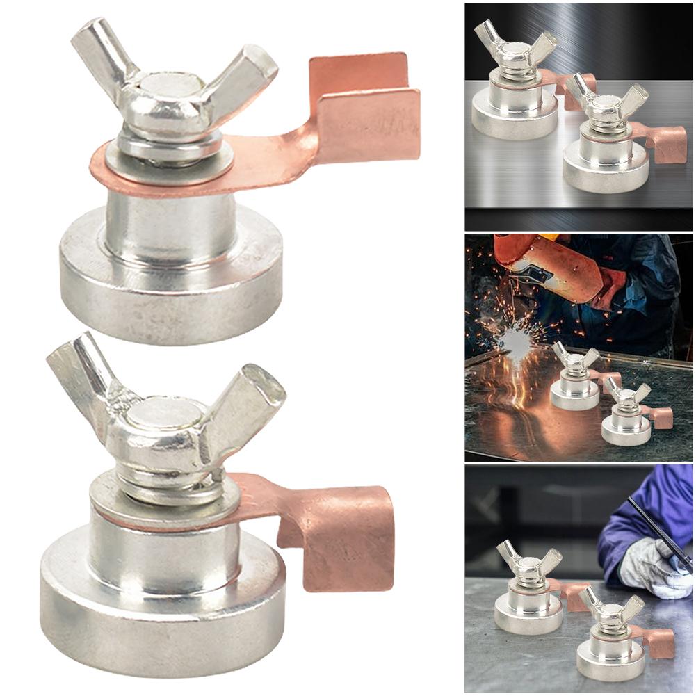 2 Pcs Welder Welding Strong Magnetic Grounding Tool Magnetic Welding Machine Ground Clamp Magnetic Welding Ground Clamp Tool
