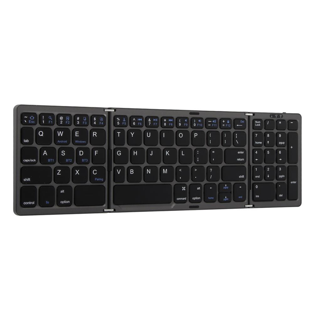 Keyboard Triple Fold Multiple Device Connection Wireless Keyboard for Laptop Tablet Phone