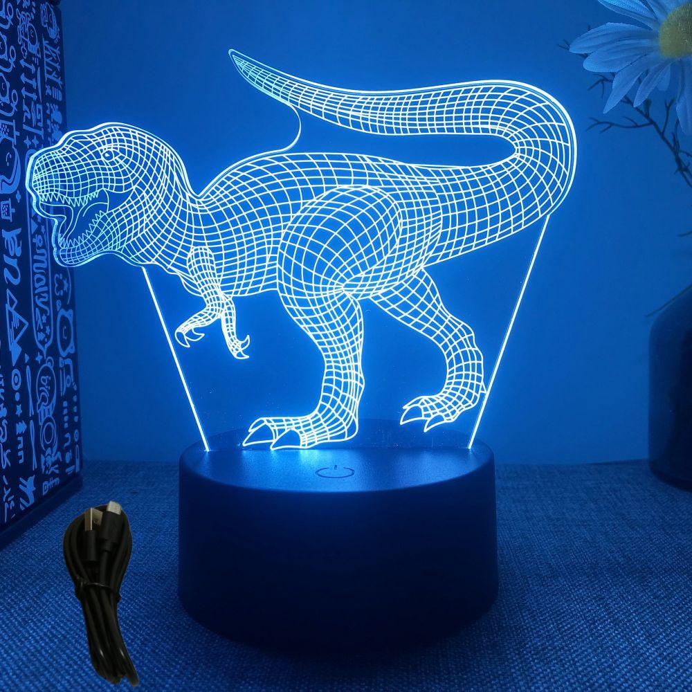 3D Cute Dinosaur LED Night Light Kids Dino Table Lamp Child Nightlight for Children's Lamps Bedroom Desk Decor Birthday Gifts