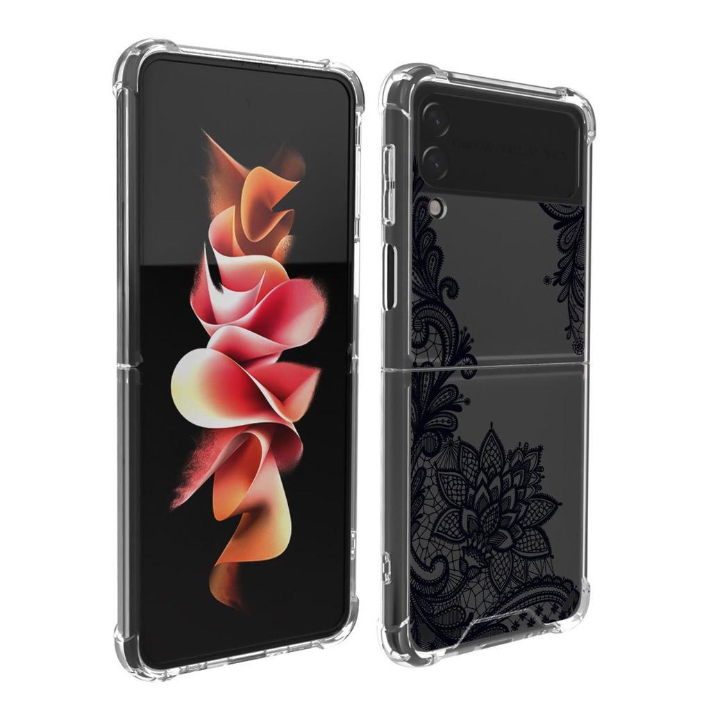 Чехол для телефона Samsung Galaxy Z Flip 5 Butterfly Lace 2-в-1 с материалом TPU+PC