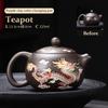 Hand-made Dragons Phoenixs Color-changing Purple Clay Teapot Anti-Scald Handle Tea Brewer Father's Day Gift Coffee Tea Tableware