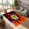 Burnley Football Print Crystal Velvet Rug, Comfortable Water Absorbent Non Slip Indoor Floor Carpet