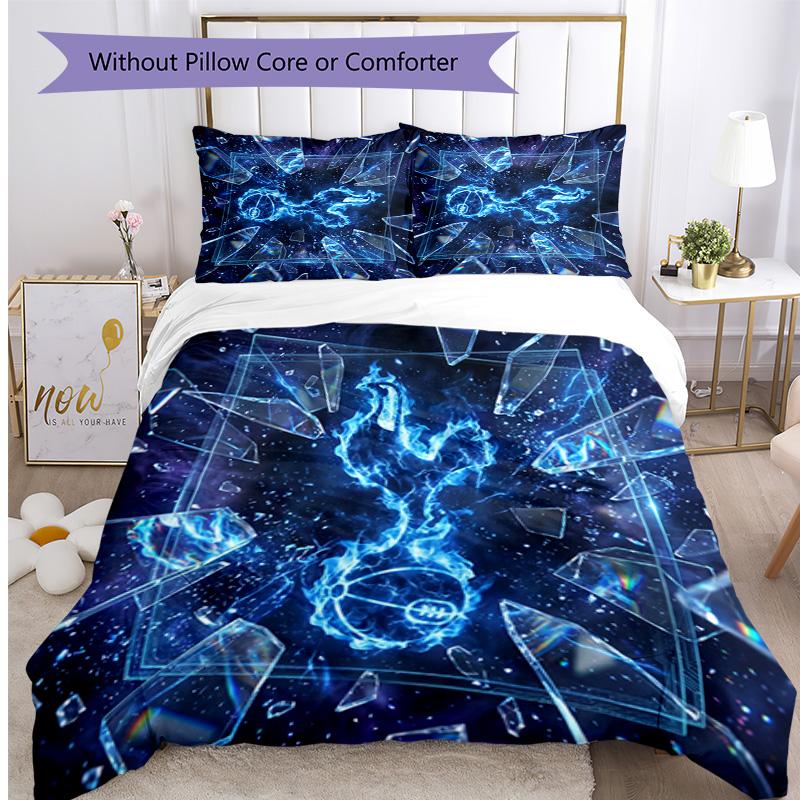 Tottenham Hotspur Pattern Printed 3PCS Bedding Set Soft Skin-Friendly Washable Duvet Cover & Pillowcases Set All Season Bedroom