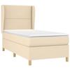 Maison Exclusive - Sommier à lattes de lit et matelas Crème 90x190 cm Tissu