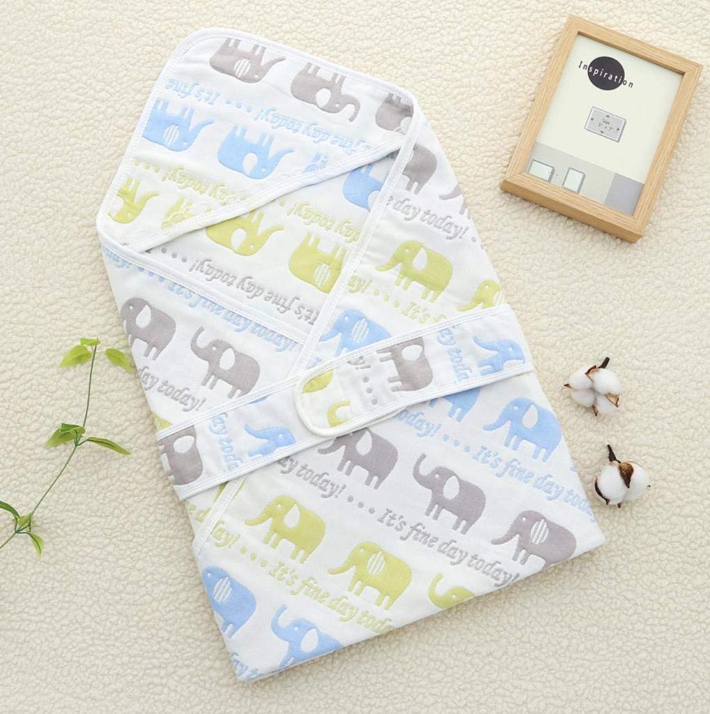 Пеленка для новорожденных, детское банное полотенце, одеяло из хлопковой марли [Boasorchi] 100% 6-слойная (Размер слона)