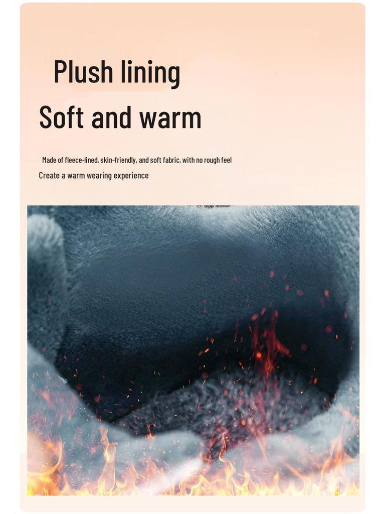 Winter 2025 Children's Non-Slip Leather Basketball Shoes with Velvet Lining