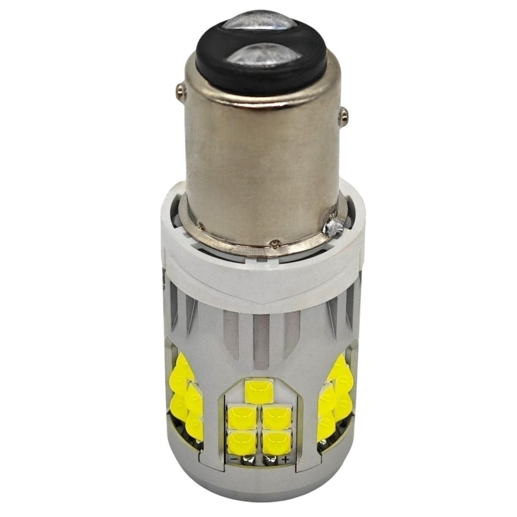 2 Pcs P21/5W LED Bulb BAY15D 10-50V No Error 3000lm White Off-Road