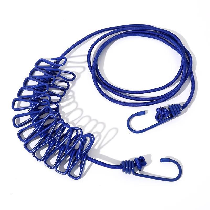 Портативная ветрозащитная дорожная бельевая веревка для использования в помещении и на улице