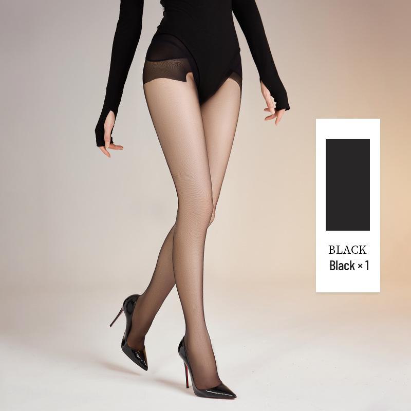 Ultra-Thin Black Silk Seamless Stockings - High Transparent, Durable, No-Crotch, Anti-Hook, Sexy Summer Pantyhose for Women