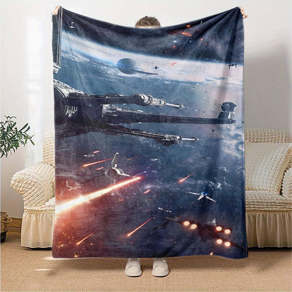 Star Wars Blanket Soft Cozy Great for Sofa Seaside Office Chair Four Seasons Universal Digital Print Ideal Gift For Birthday Valentine'S Day