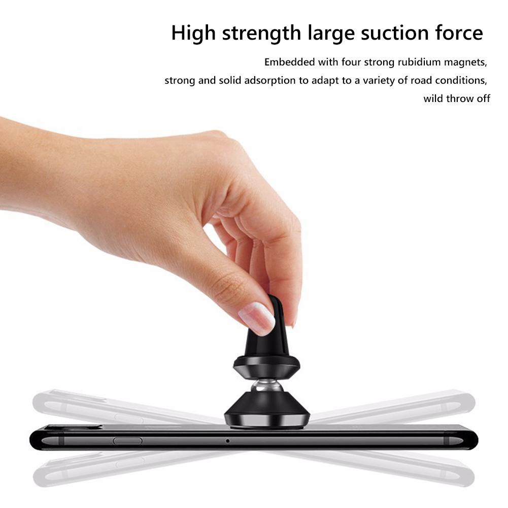 Магнитный держатель телефона, вращающееся на 360 градусов автомобильное крепление для телефона для iPhone 14 13 12 (черный)