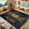Boston Bruins Personalized Crystal Velvet Carpet, Customized Name Text Soft Anti‑Slip Rug for Living Room Bedroom